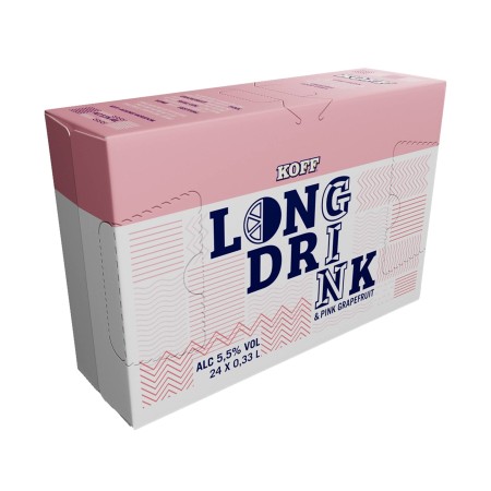 Koff Pink Grapefruit Long Drink- 24Pack